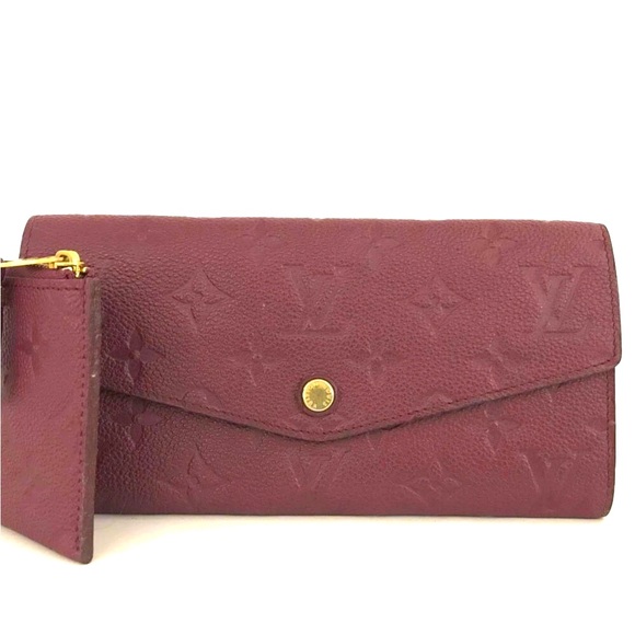 Authentic LV Louis Vuitton Monogram Empreinte Sarah Bifold Long Wallet W/ Insert - Picture 1 of 8